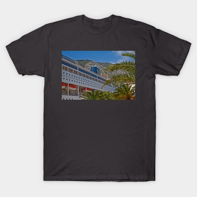 Cruise Ship at Kotor, Montenegro T-Shirt by vadim19